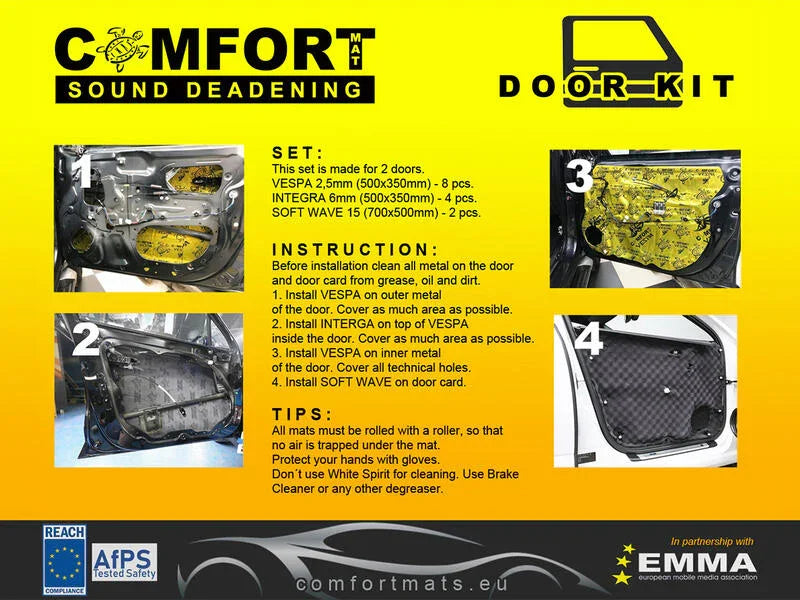 Comfort Mat DOOR KIT: 8x VESPA 50×35 cm, 4x INTEGRA 50×35 cm, 2x SOFT WAVE 70×50 cm