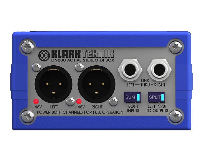 KLARK TEKNIK DN200 V.2 DI BOX ATTIVA STEREO 2 CANALI ALIMENTAZIONE PHANTOM - TechSoundSystem.com
