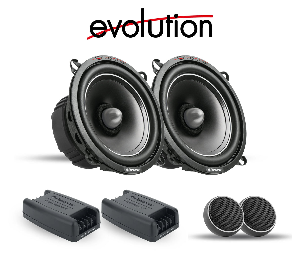Phonocar 02684 Kit altoparlanti a 2 vie 100W Woofer 130mm(5'') + Tweeter + Crossover