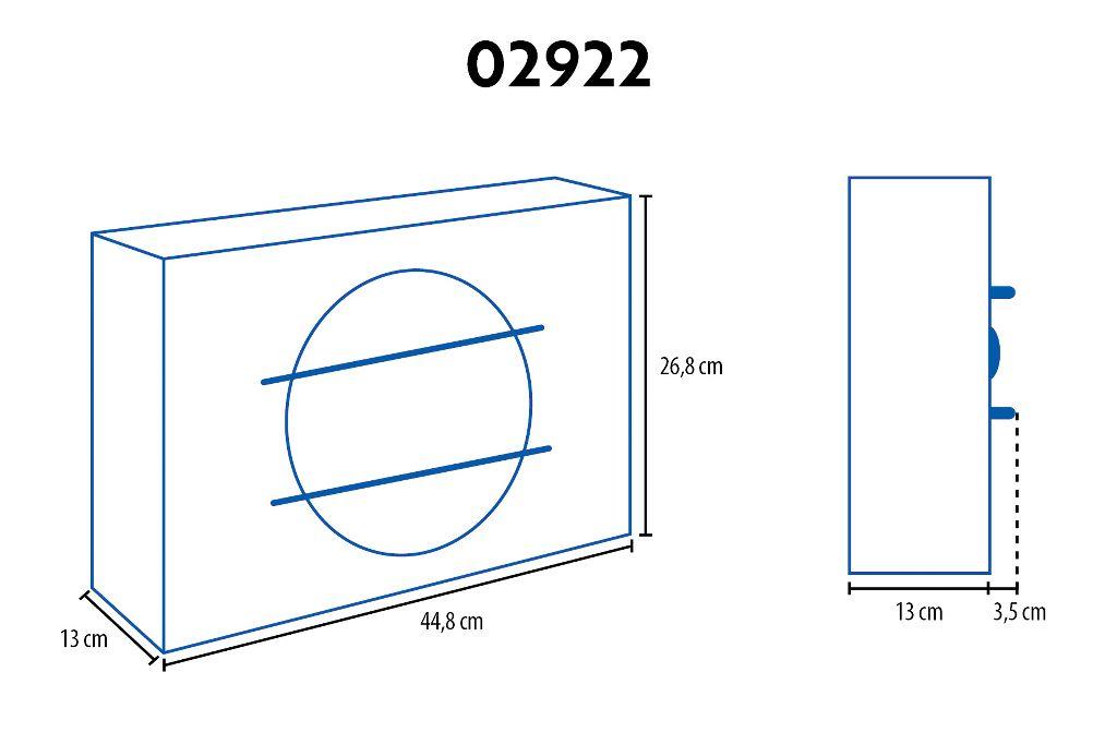 Phonocar 02922 Subwoofer passivo boxato 280W woofer da 200mm - TechSoundSystem.com