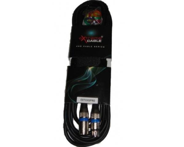 EXTREME CAVO MICROFONO/CASSE 6 METRI 1 CONNETTORE XLR MASCHIO 1 FEMMINA + STRAP + 12 ANELLINI CAVO MICROFONICO 6.5MM CONNETTORI SMONTABILI METALLO ANTISCIVOLO - TechSoundSystem.com
