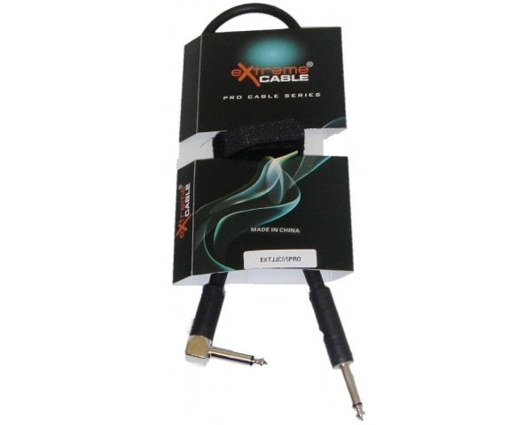 EXTREME JJC05PRO CAVO JACK 1/4" 6,3mm-JACK CURVO MONO 1/4" 6,3mm MT 0.5 T - TechSoundSystem.com