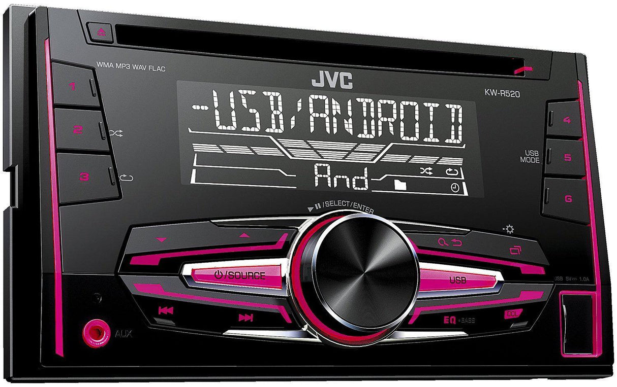 JVC KW-R520 Autoradio 2 DIN con CD, USB e Aux, MP3 WAV FLAC - TechSoundSystem.com