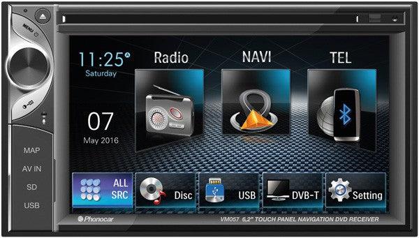 Phonocar VM057 Media Station 2 Din 6,2'' CD-DVD-USB-SD Bluetooth GPS con mappe opzionali - TechSoundSystem.com