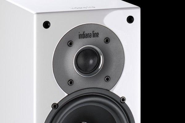 Indiana Line TESI 242 LB Diffusori (Coppia) 2 vie da scaffale, woofer 120 mm 30-80 Watt, 4-8 ohm (High Gloss Bianco) - TechSoundSystem.com