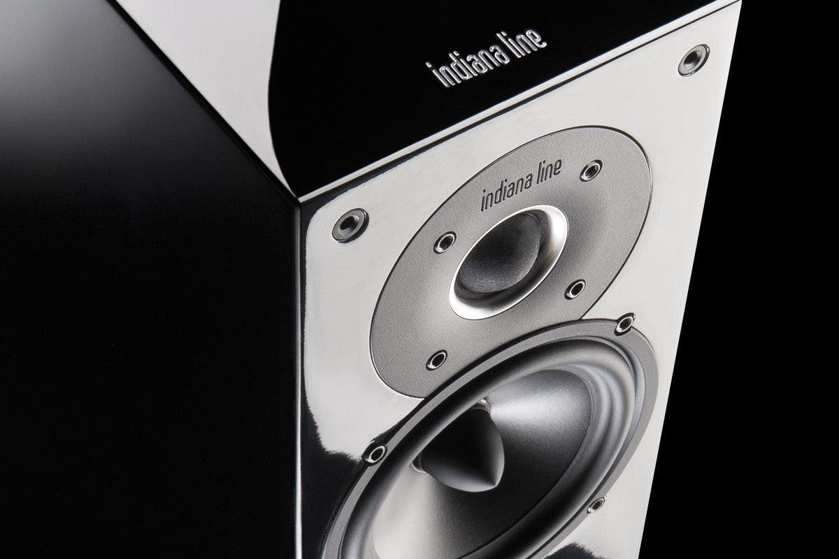 Indiana Line TESI 542 LN (Coppia) Diffusori da pavimento molto compatti, 3 vie, 30-120 Watt, 4-8 ohm (High Gloss Nero) - TechSoundSystem.com