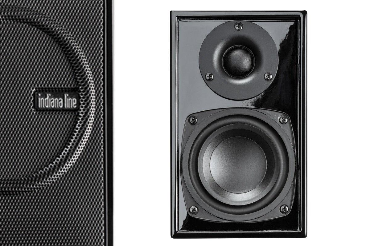Indiana Line ZERO Nero (Coppia) Diffusori acustici bass-reflex 2 vie 4-8 ohm (High Gloss Nero) - TechSoundSystem.com