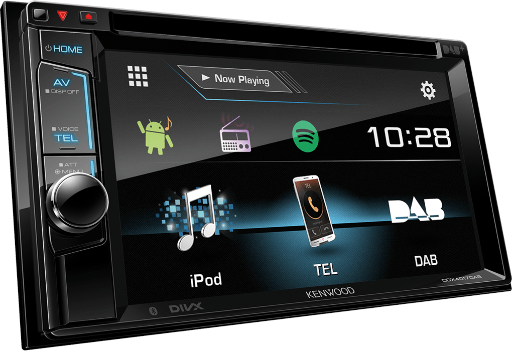 Kenwood DDX4017DAB Autoradio 2 DIN 6.2” WVGA DVD Receiver con DAB e Bluetooth - TechSoundSystem.com