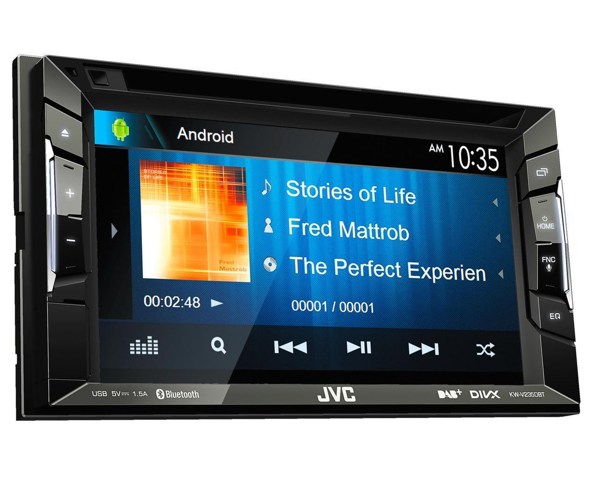 JVC KW-V235DBT Media Station 2 DIN DVD/CD/USB con DAB e Bluetooth integrati - TechSoundSystem.com