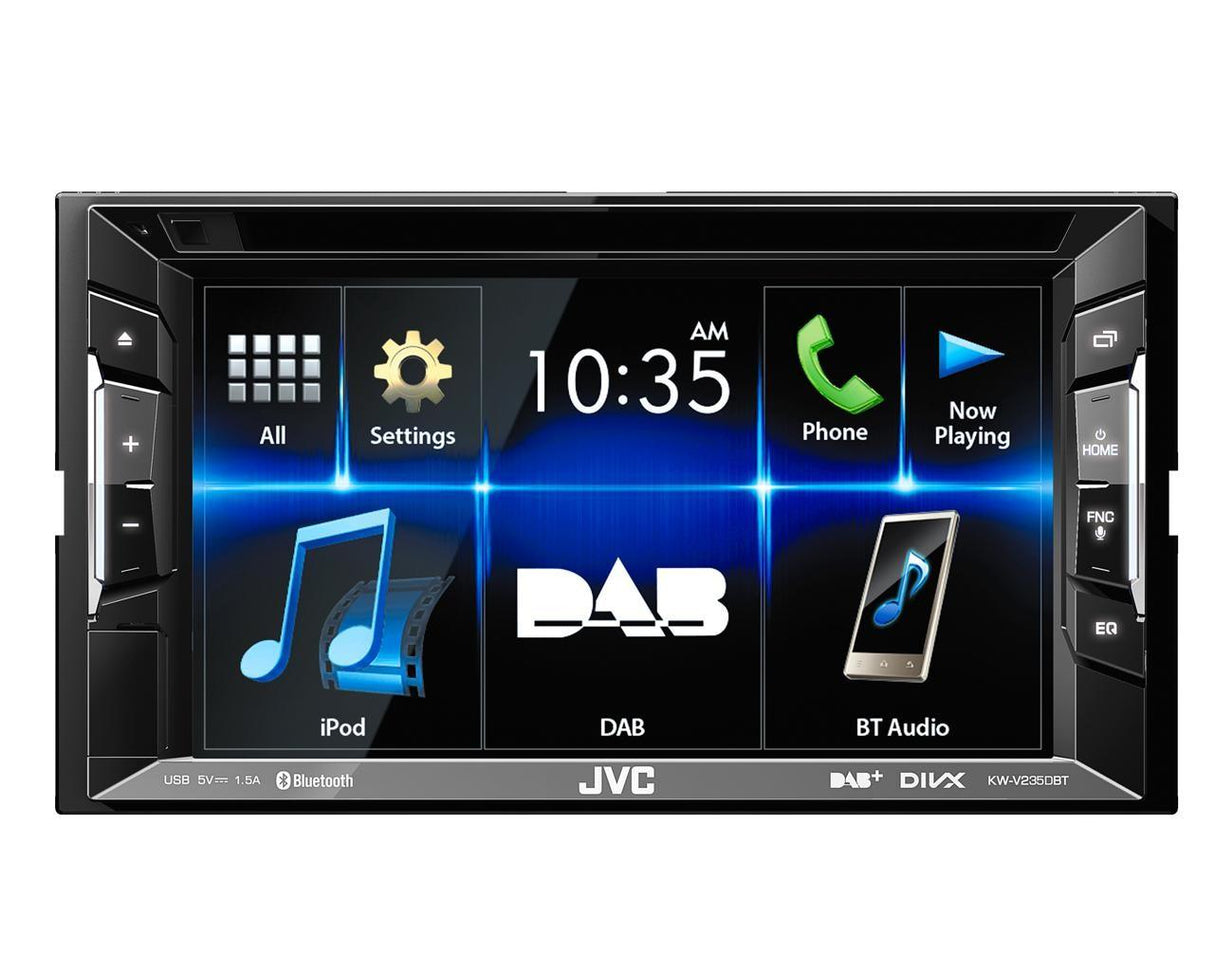JVC KW-V235DBT Media Station 2 DIN DVD/CD/USB con DAB e Bluetooth integrati - TechSoundSystem.com