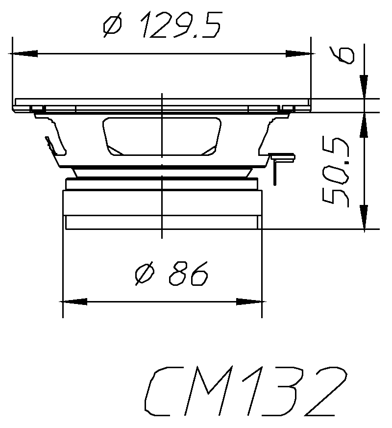 CIARE CM132 Mid Range 5" 130mm 4 Ohm 180W (1PZ) - TechSoundSystem.com