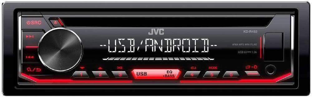 JVC KD-R492 autoradio 1 DIN sintolettore CD con USB/AUX frontali - TechSoundSystem.com