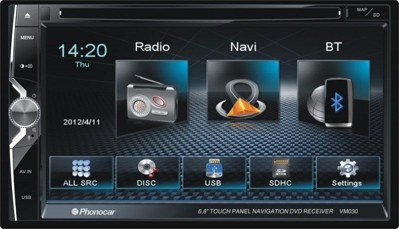 PHONOCAR VM030M Media Station 2 DIN con Bluetooth e GPS + MAPPE ITALIA - TechSoundSystem.com