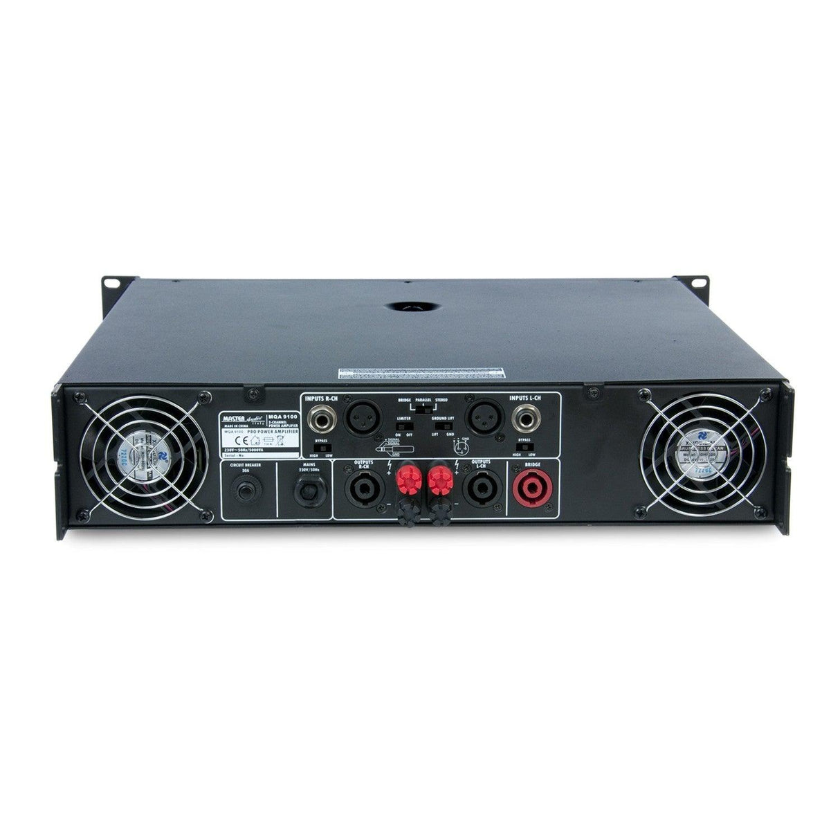 Master Audio MQA7100 Amplificatore professionale 2 canali 1100W RMS ponte 8 ohm - TechSoundSystem.com