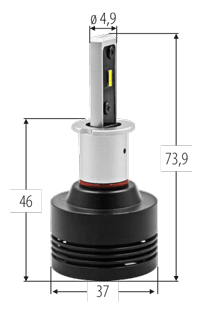 Fari LED H3 abbaglianti / anabbaglianti Phonocar 07508 (COPPIA) - TechSoundSystem.com
