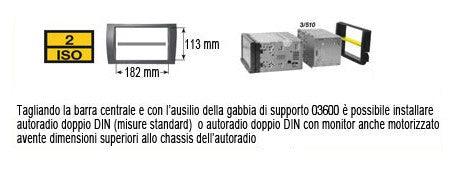 Cornice autoradio da installare su mascherine 2 DIN colore nero 4mm - TechSoundSystem.com
