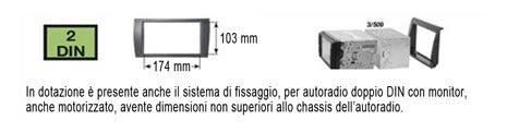 Kit fissaggio per autoradio 2 DIN Alfa 159-Brera-Spider colore nero - TechSoundSystem.com