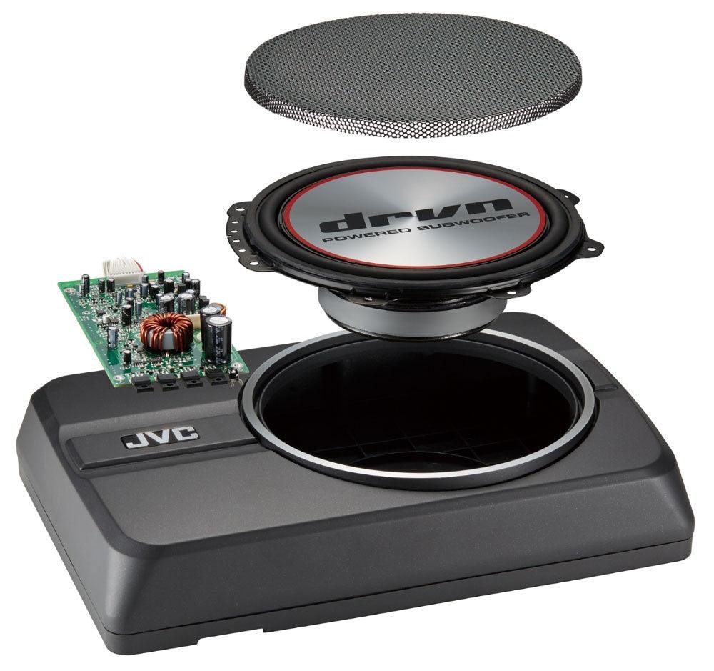 JVC CW-DRA8 Subwoofer sottosedile amplificato ultrapiatto 250W con remote control - TechSoundSystem.com