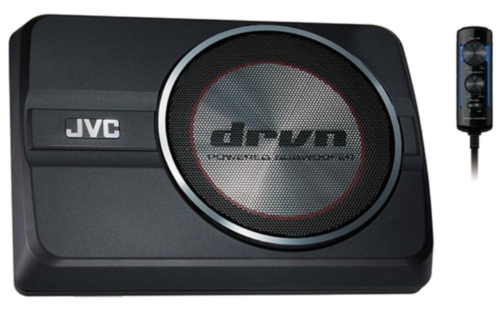 JVC CW-DRA8 Subwoofer sottosedile amplificato ultrapiatto 250W con remote control - TechSoundSystem.com