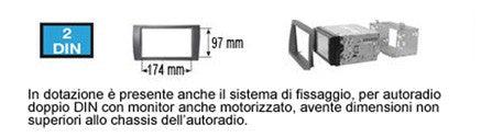 Phonocar 03712 Mascherina 2 Din per Fiat Doblo 15- Opel Combo 15- colore nero lucido - TechSoundSystem.com