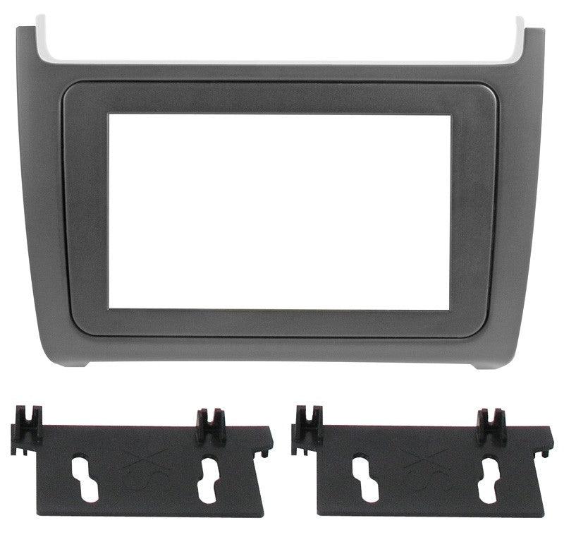 Phonocar 03715 Mascherina 2 Din per VW Polo (6C) 14- colore nero opaco - TechSoundSystem.com