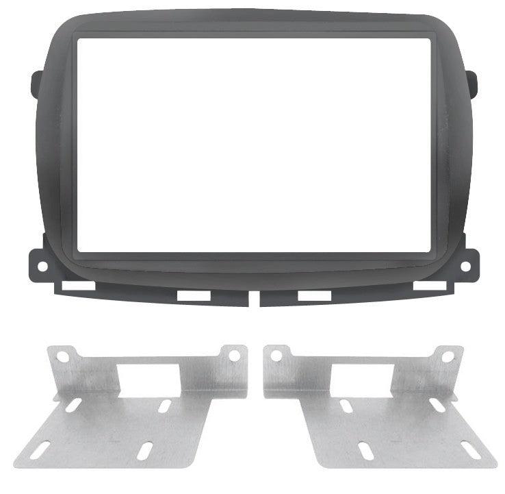 Phonocar 03748 Mascherina 2 Din per Fiat 500 16- colore nero lucido - TechSoundSystem.com