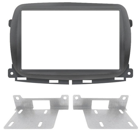 Phonocar 03748 Mascherina 2 Din per Fiat 500 16- colore nero lucido - TechSoundSystem.com