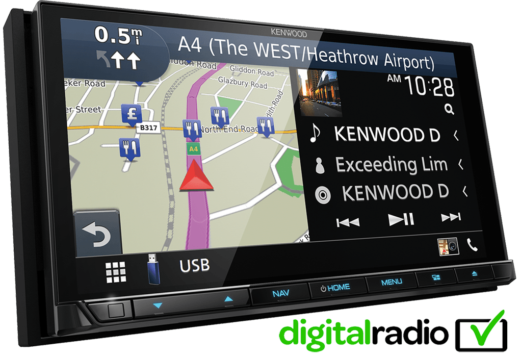 Kenwood DNX9180DABS autoradio 2 DIN con GPS Apple Carplay, Android Auto, Bluetooth e DAB+ - TechSoundSystem.com