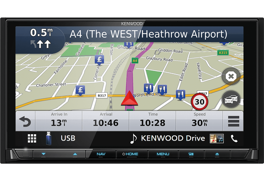 Kenwood DNX9180DABS autoradio 2 DIN con GPS Apple Carplay, Android Auto, Bluetooth e DAB+ - TechSoundSystem.com