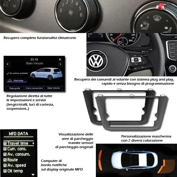 Phonocar VM115 Media station 8''VW Tiguan 16- CD-DVD-USB-SD Bluetooth GPS con mappe opzionali - TechSoundSystem.com