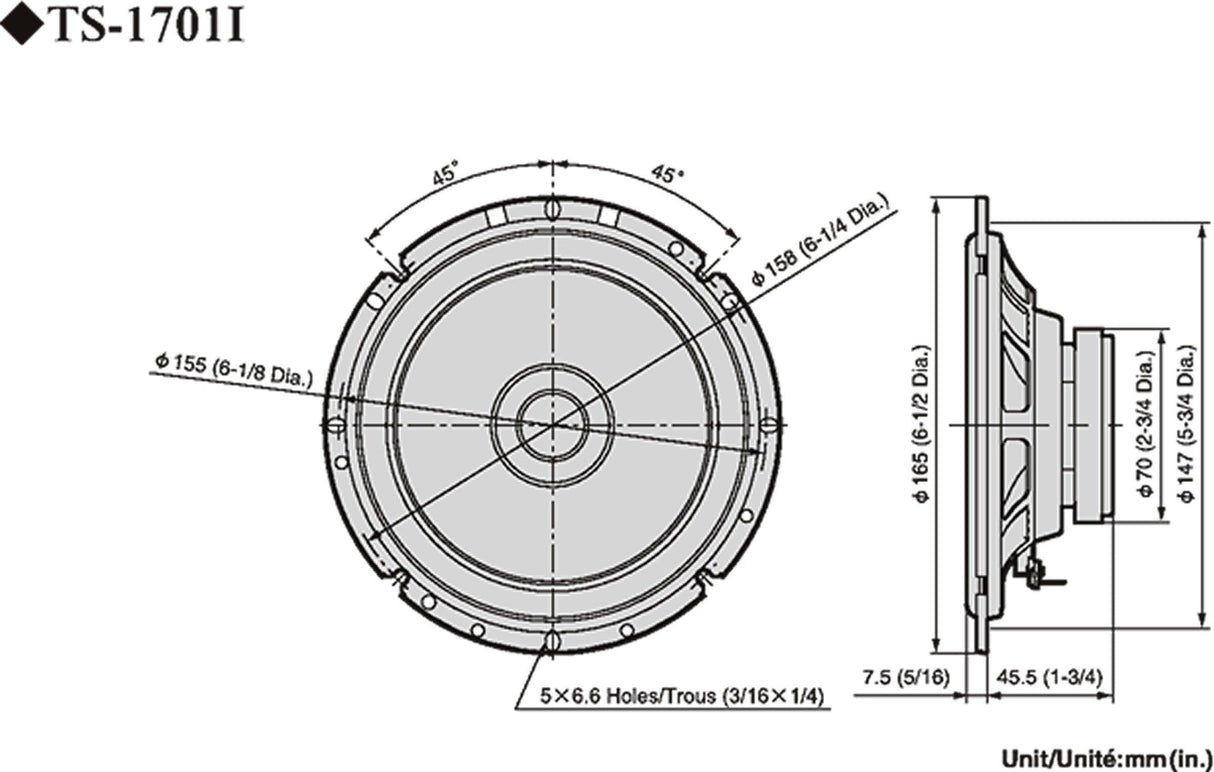 Pioneer TS-1701i Altoparlanti Doppio cono da 17 cm (170W) multimarca COPPIA - TechSoundSystem.com