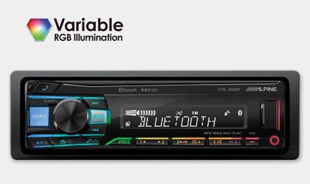 Alpine UTE-200BT Autoradio 1 Din USB/AUX FLAC MP3/WMA/AAC Bluetooth Compatibilità Android e iOS - TechSoundSystem.com