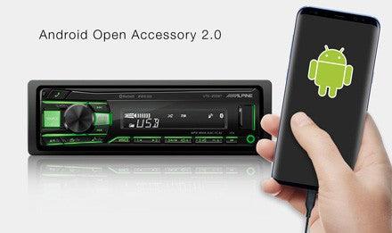 Alpine UTE-200BT Autoradio 1 Din USB/AUX FLAC MP3/WMA/AAC Bluetooth Compatibilità Android e iOS - TechSoundSystem.com