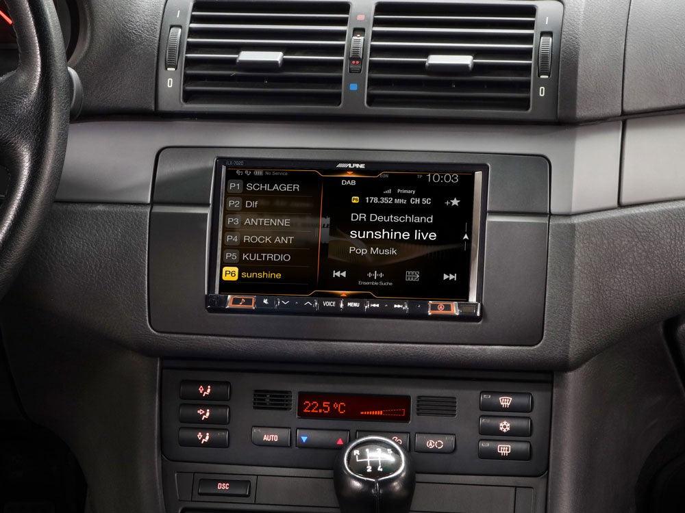 Alpine iLX-702E46 Media Station 7'' per BMW S3 E46 con Android Auto, App CarPlay e Bluetooth - TechSoundSystem.com