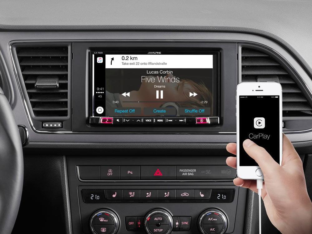 Alpine iLX-702LEON Media Station 7'' per Seat Leon con Android Auto, App CarPlay e Bluetooth - TechSoundSystem.com