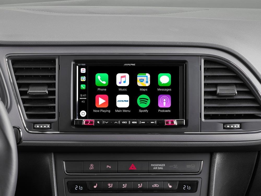 Alpine iLX-702LEON Media Station 7'' per Seat Leon con Android Auto, App CarPlay e Bluetooth - TechSoundSystem.com