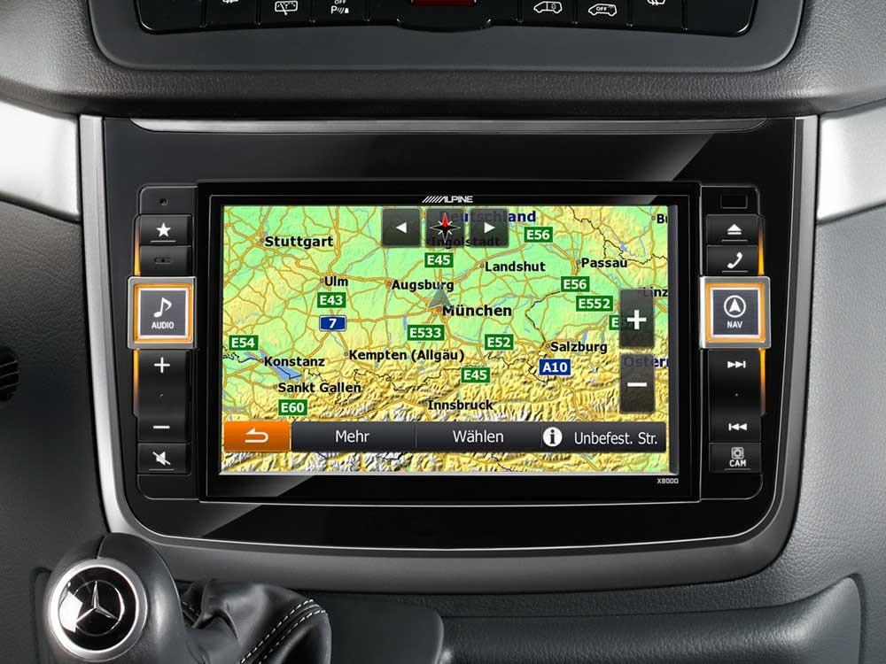 Alpine X800D-V Media Station 2 DIN Vito (V639) e Viano (W639) , GPS, DAB - TechSoundSystem.com