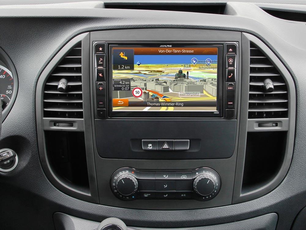 Alpine X800D-V447 Media Station 2 Din 8'' per Mercedes Vito con Navi, Bluetooth, DAB e HDMI - TechSoundSystem.com