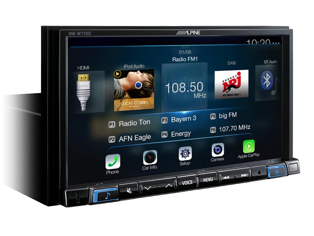 Alpine INE-W710D Media Station 7" con Navi, Bluetooth, App CarPlay e Android Auto - TechSoundSystem.com