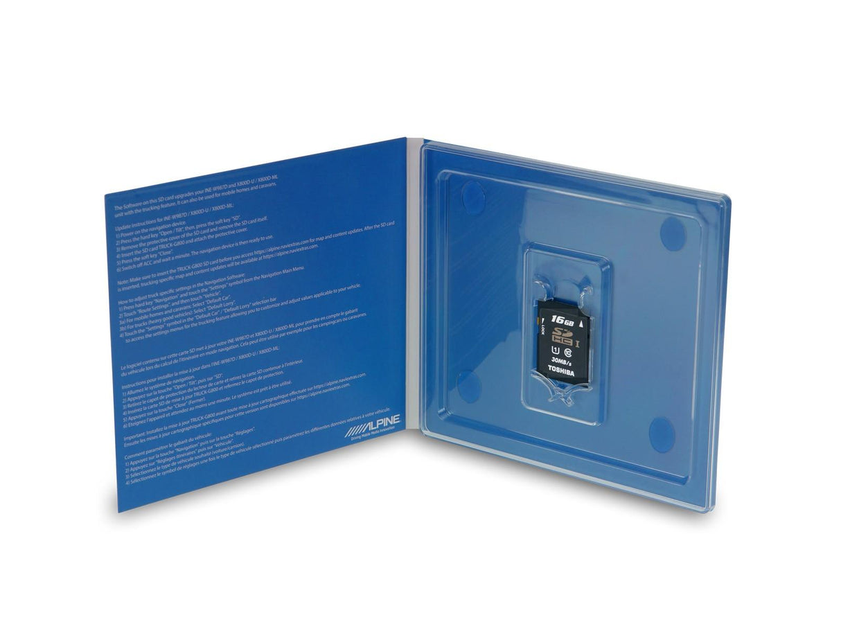 Alpine TRUCK-G800 Mappe Software di Navigazione per Veicoli pesanti Camion Bus e Caravan - Solo per INA-W928R e INE-W987D X800D- - TechSoundSystem.com