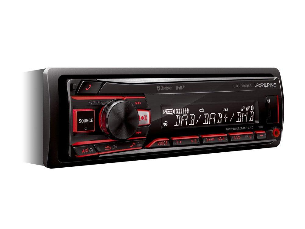 Alpine UTE-204DAB Autoradio 1 Din con USB, Radio DAB+ e Bluetooth - TechSoundSystem.com