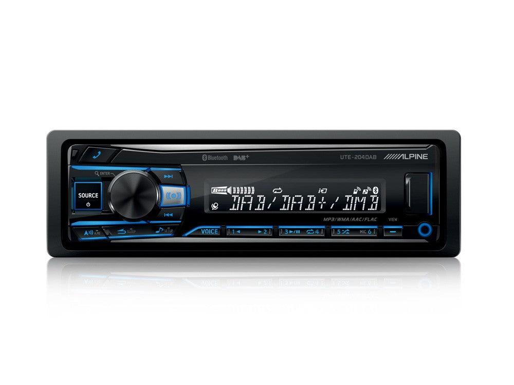 Alpine UTE-204DAB+ANT Autoradio 1 Din con USB, Radio DAB+ e Bluetooth + Antenna KAE-242DA - TechSoundSystem.com