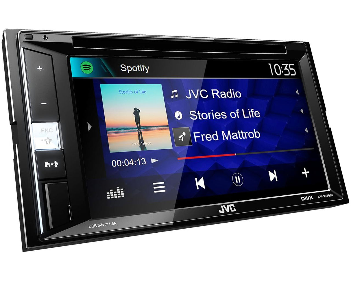 JVC KW-V250BT autoradio 2 DIN media station DVD/CD/USB Receiver 6.2" WVGA e Bluetooth - TechSoundSystem.com