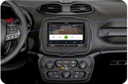 Alpine X802D-RN autoradio 2 DIN specifico per JEEP Renegade - TechSoundSystem.com