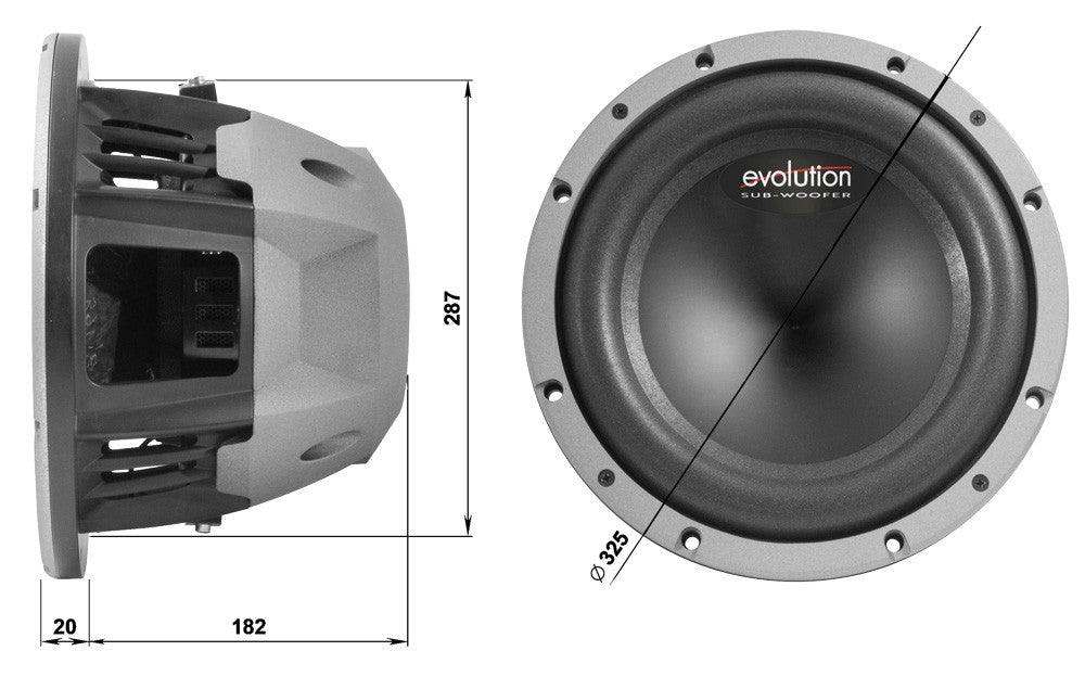Phonocar 02629 Subwoofer Evolution 1000W 300mm (12'') - TechSoundSystem.com