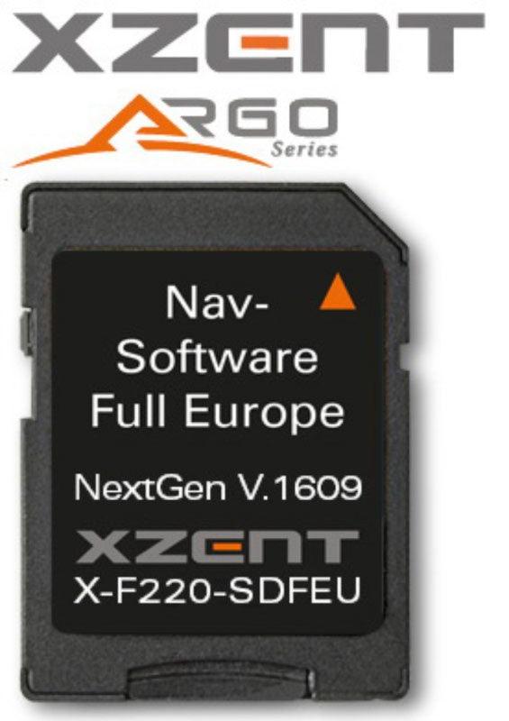 XZENT X-MAP22FEU Software di navigazion per X-422 e X-F220 e modelli successivi - TechSoundSystem.com