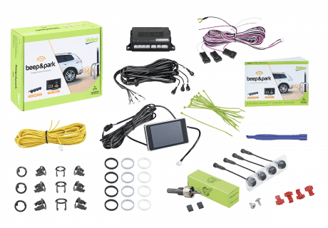 Valeo BEEP & PARK 5 - kit sensori parcheggio anteriore e posteriore 8 sensori con display - TechSoundSystem.com