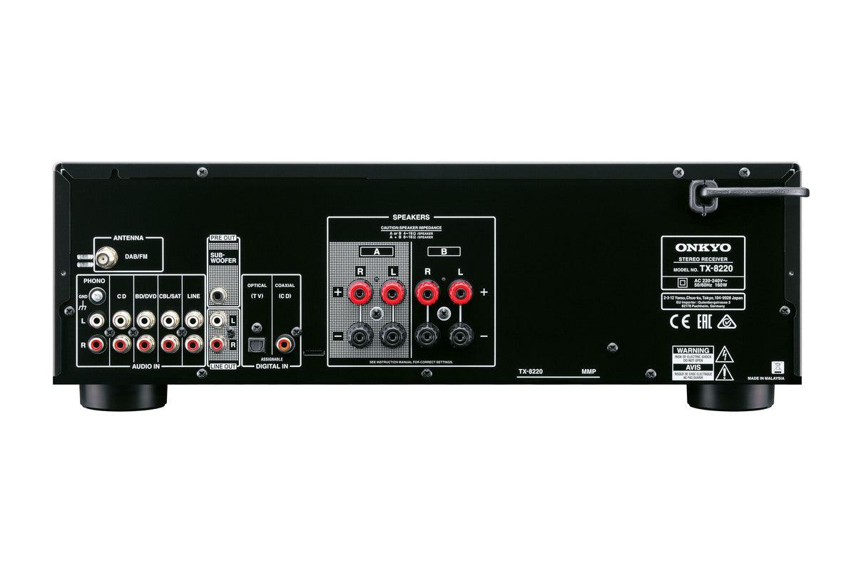Onkyo TX-8220 Sintoamplificatore stereo 2 canali, Tuner DAB, 100W per canale - TechSoundSystem.com