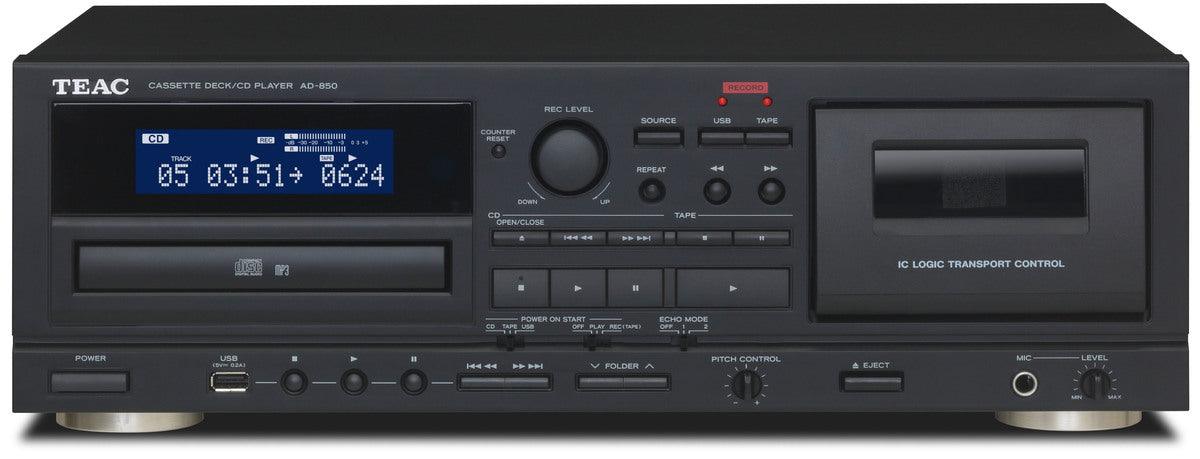 TEAC AD-850 lettore CD-Player hifi e Cassette Deck (registra cassette su CD), BLACK - TechSoundSystem.com