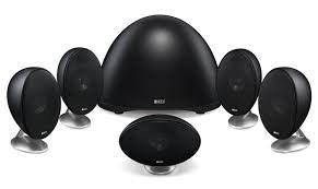 KEF E305 BK Sistema Home Theater 5.1. tecnologia Uni-Q con Sub Amplificato. - TechSoundSystem.com